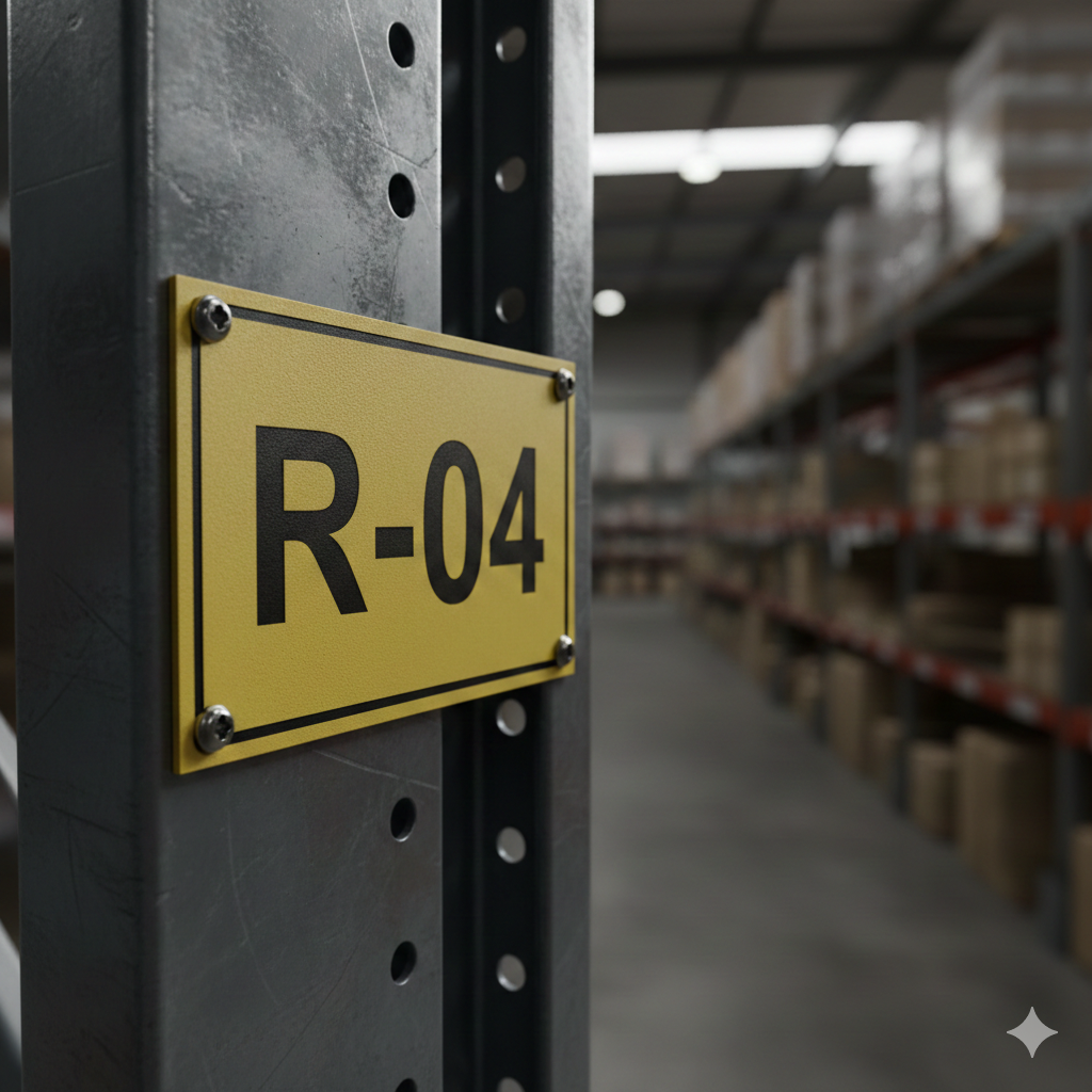 Inspiracja - Tabliczka oznaczeniowa w magaznynie w Ełku