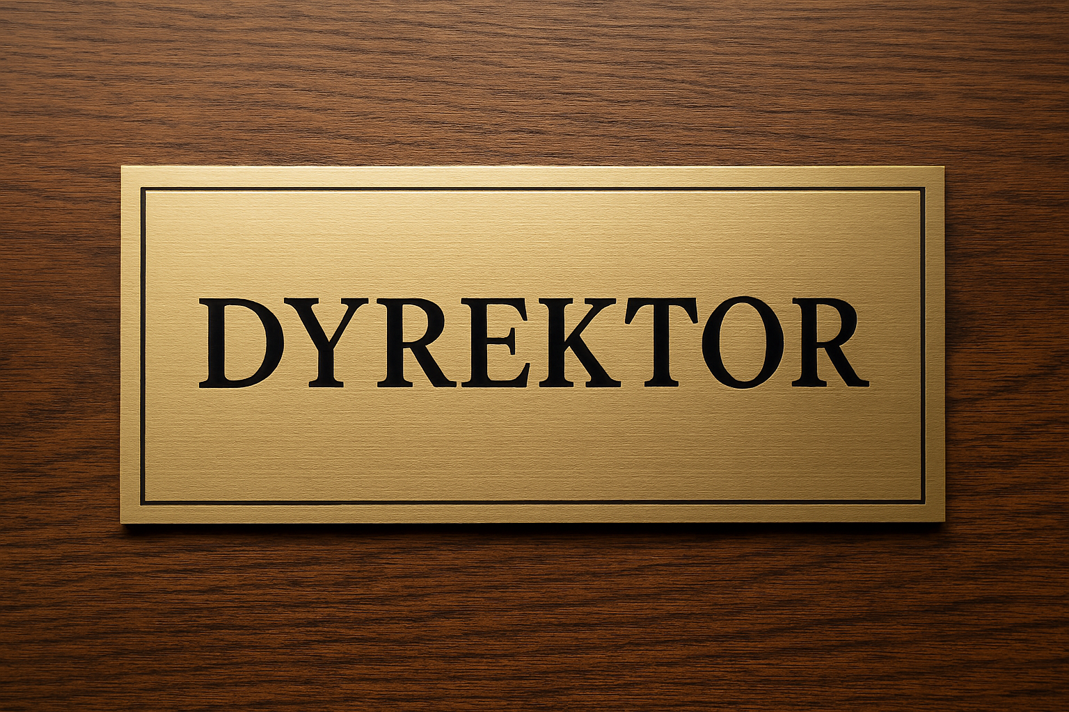 Inspiracja - Projekt tabliczki DYREKTOR z laminatu – inspiracja dla urzędu w Mońkach